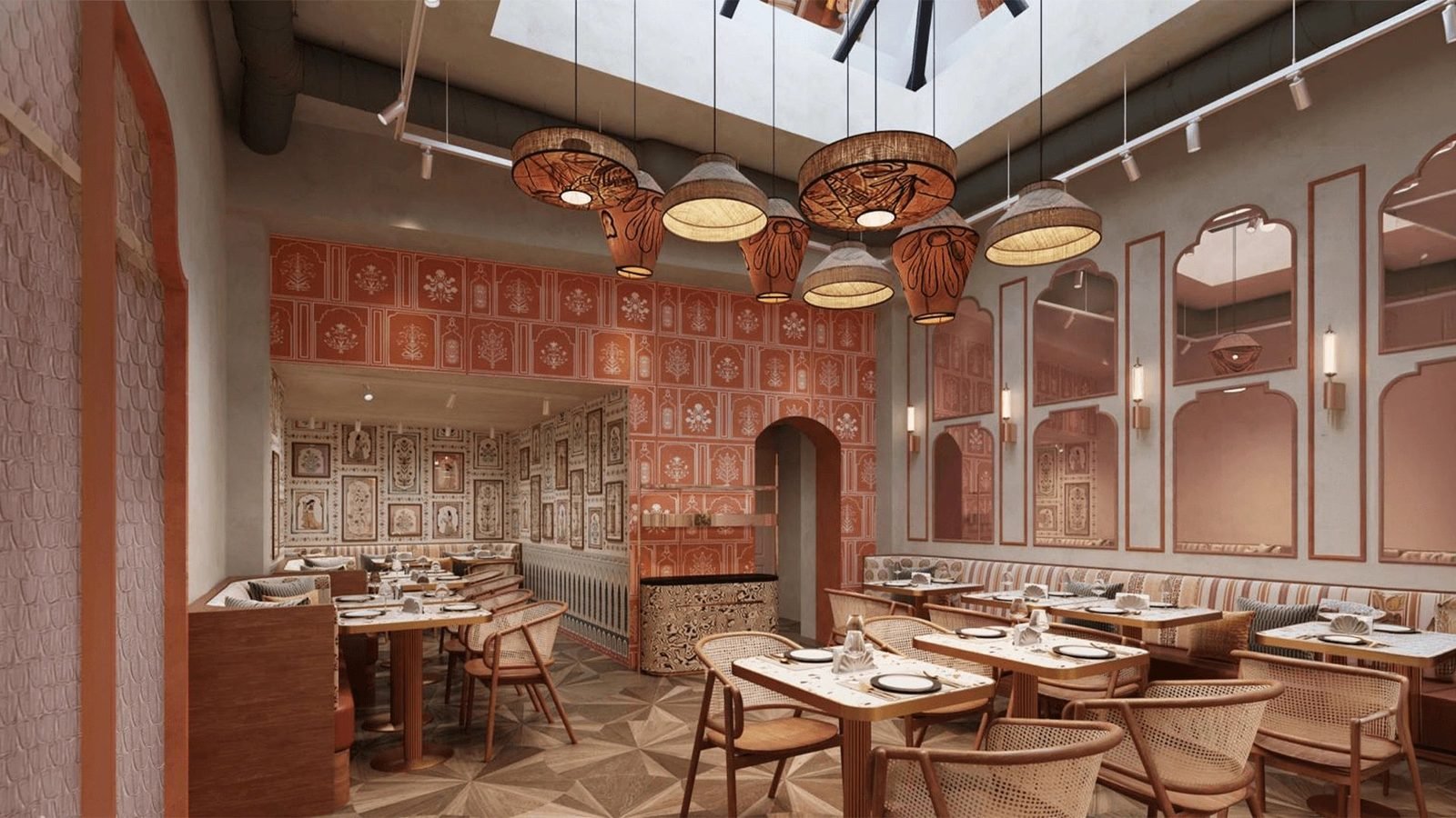 The main dining room at Haldiram&rsquo;s London